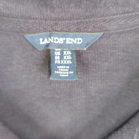 Jet Blue Airways Heavy 1/4 Zip Pullover Shirt Top Merch LAND'S END XXL Sweater - Picture 2 of 5